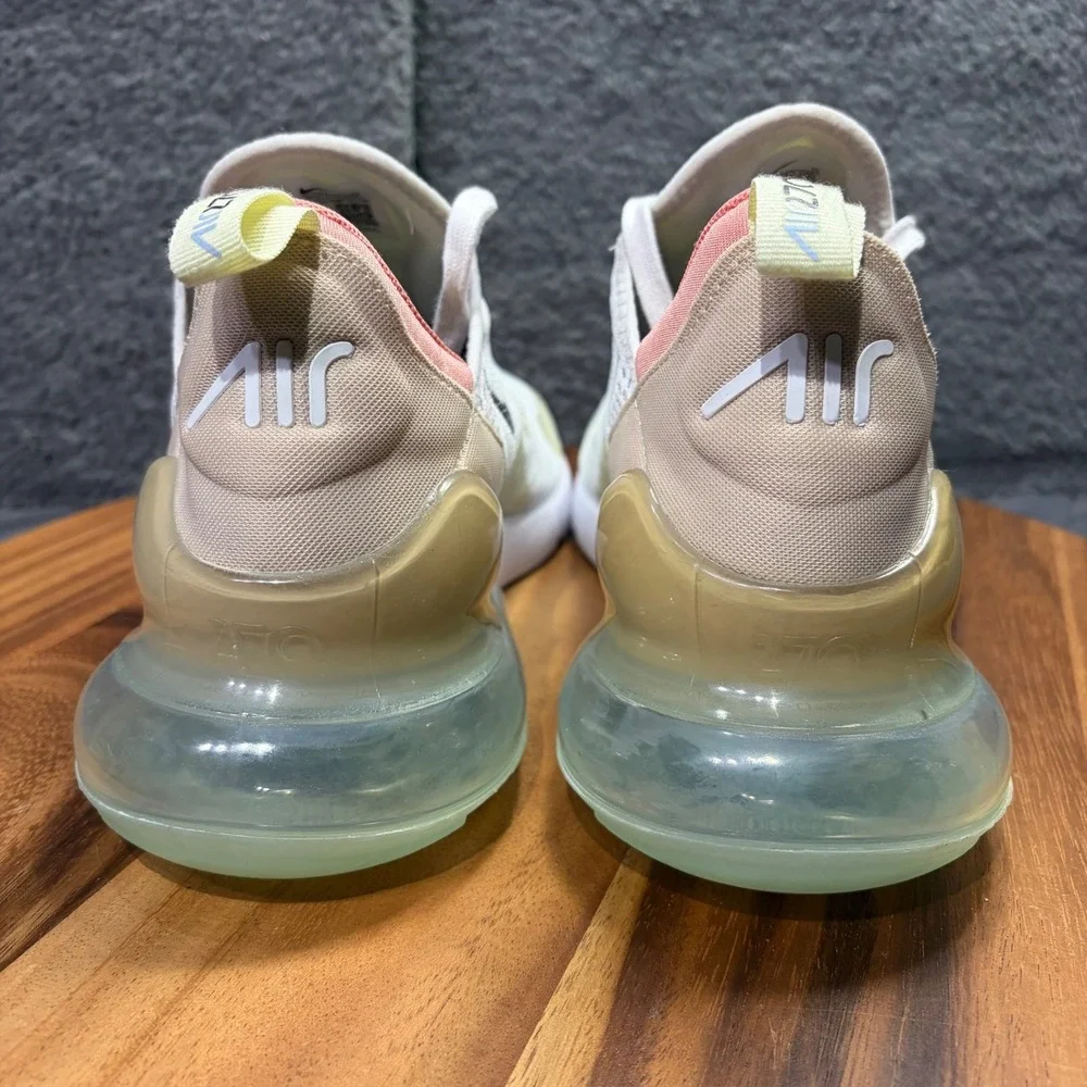 Nike‎ Air Max 270 Mens 11.5 White Sea Glass Arctic Orange DQ7642-100 Sneakers